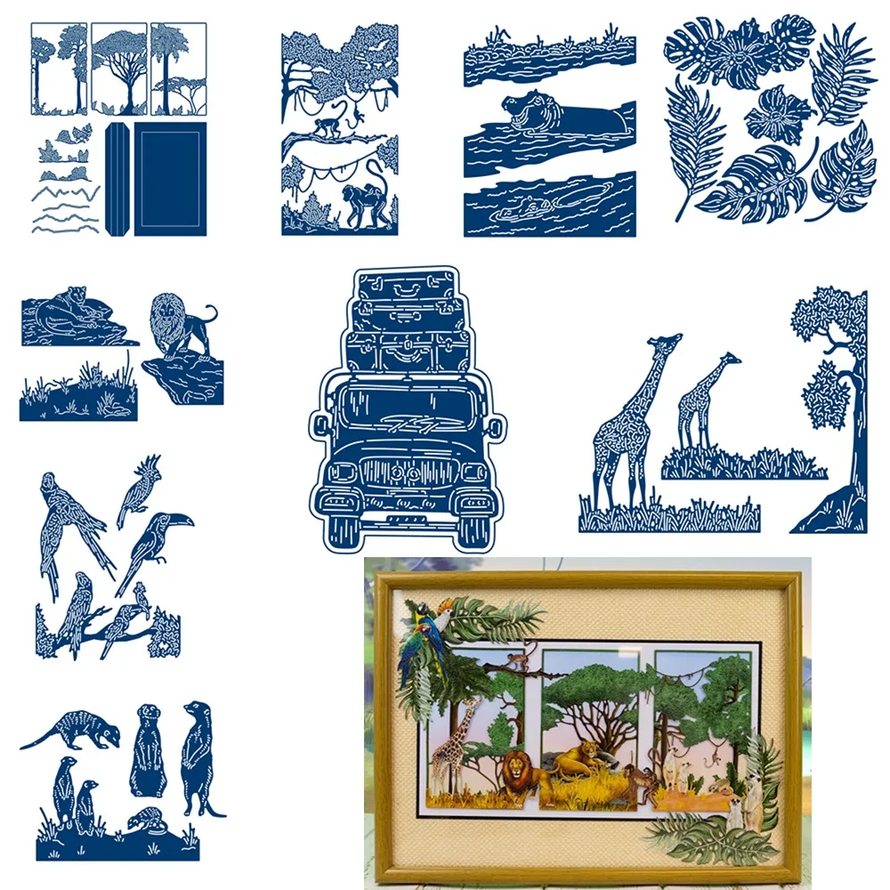 Необычные животные серия растений металлическая высечка Новое поступление 2024