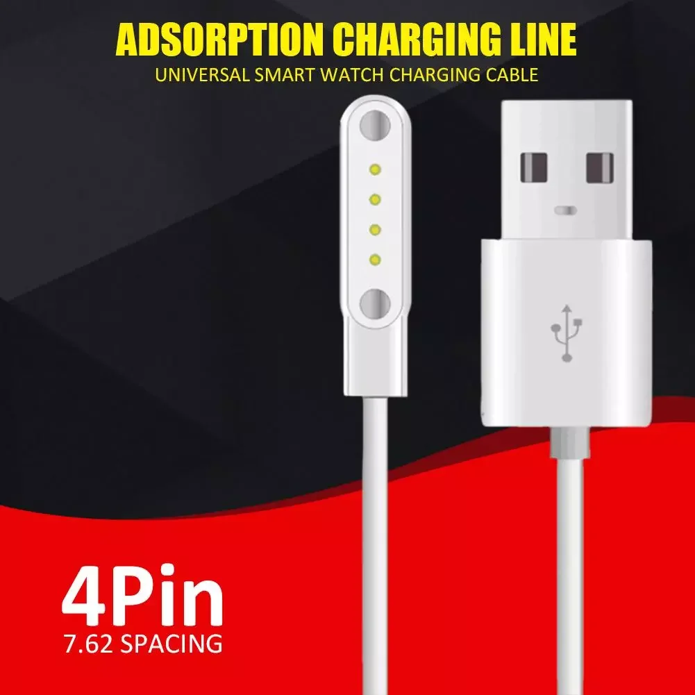 

Кабель для зарядки смарт-часов из цинкового сплава, кабель для зарядки и передачи данных для 4-контактных детских смарт-часов с шагом 7,62