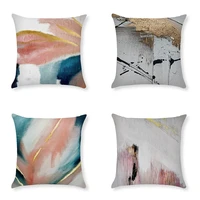 home decro throw pillow case oil painting linen cushion covers for home sofa chair decorative pillowcases