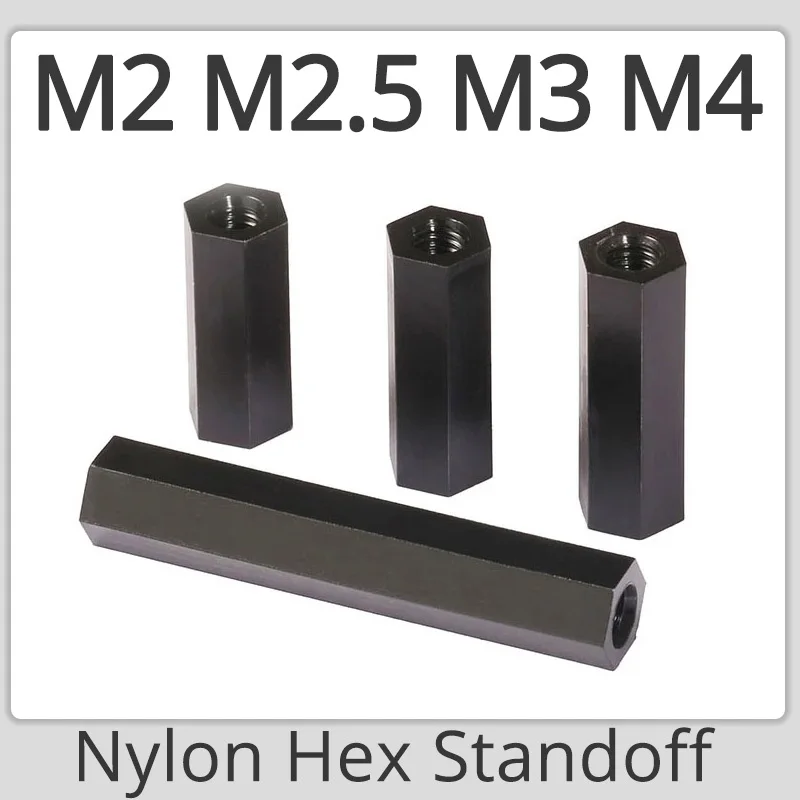 

Черно-белые нейлоновые стопорные винты M2 M2.5 M3 M4 5-20 мм