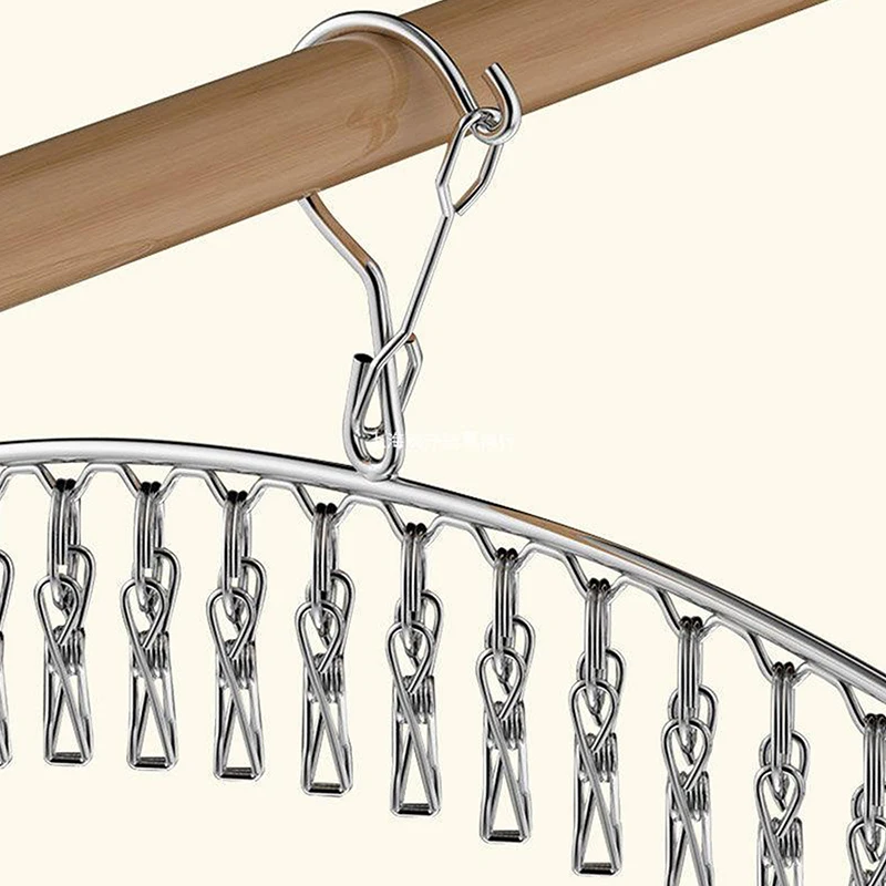 Вешалка из нержавеющей стали для сушки одежды 6-20 колышек