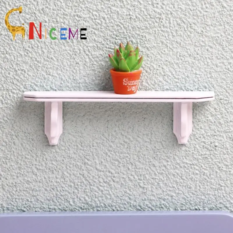 

1:12 миниатюрная настенная полка для кукольного домика, белая полка для хранения, подвесная модель полки, декор мебели для дома и ванной комнаты, игрушечные аксессуары для кукол