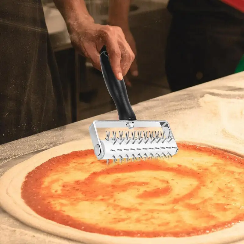 Ролик для пиццы инструмент выпечки печенья ролик теста игла пирога колесный