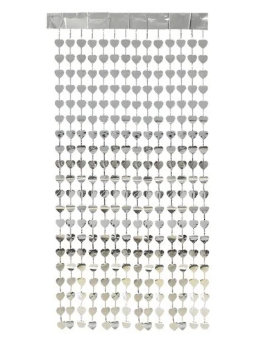 

Металлический фон-занавеска с бахромой в форме сердца