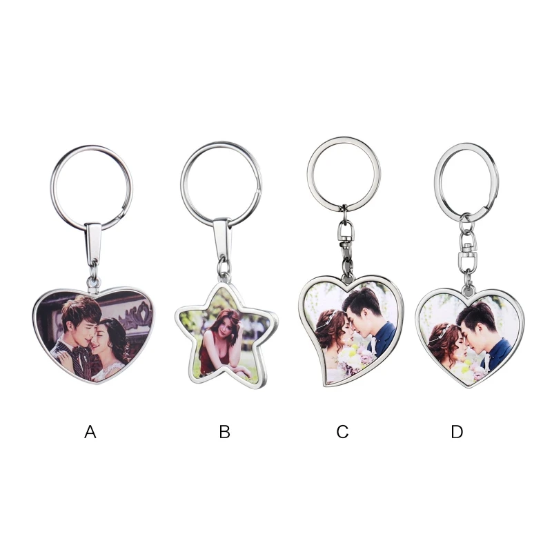 

Сублимационный пустой металлический брелок для ключей с теплопередачей пустая доска брелок для рукоделия 4 формы заготовки