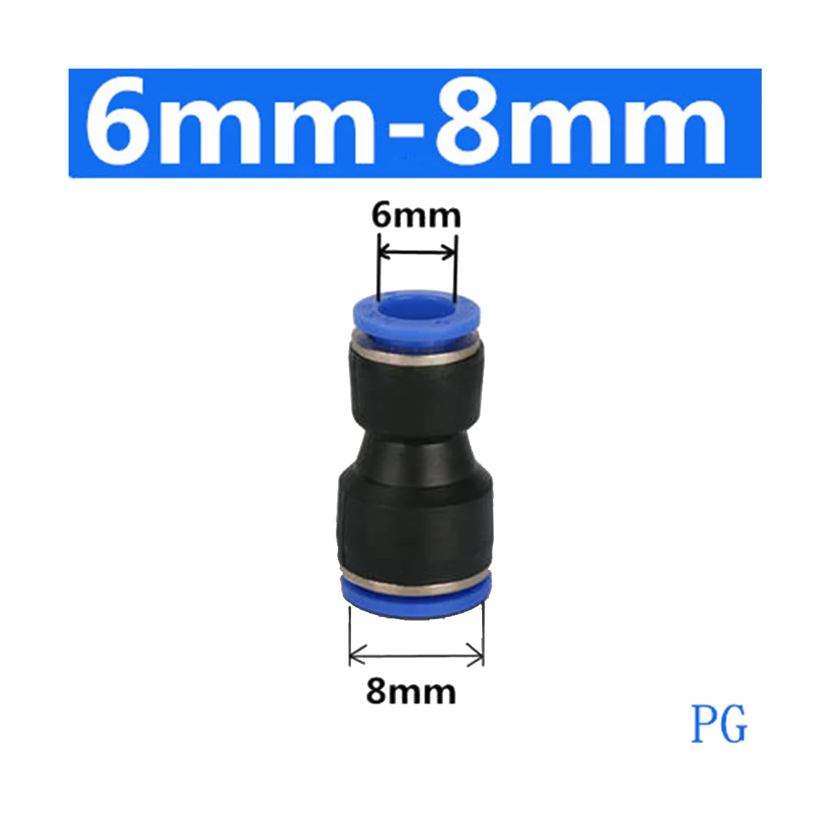 100 шт./партия быстроразъемные Пластиковые Пневматические фиттинги 6-8 мм 6-10