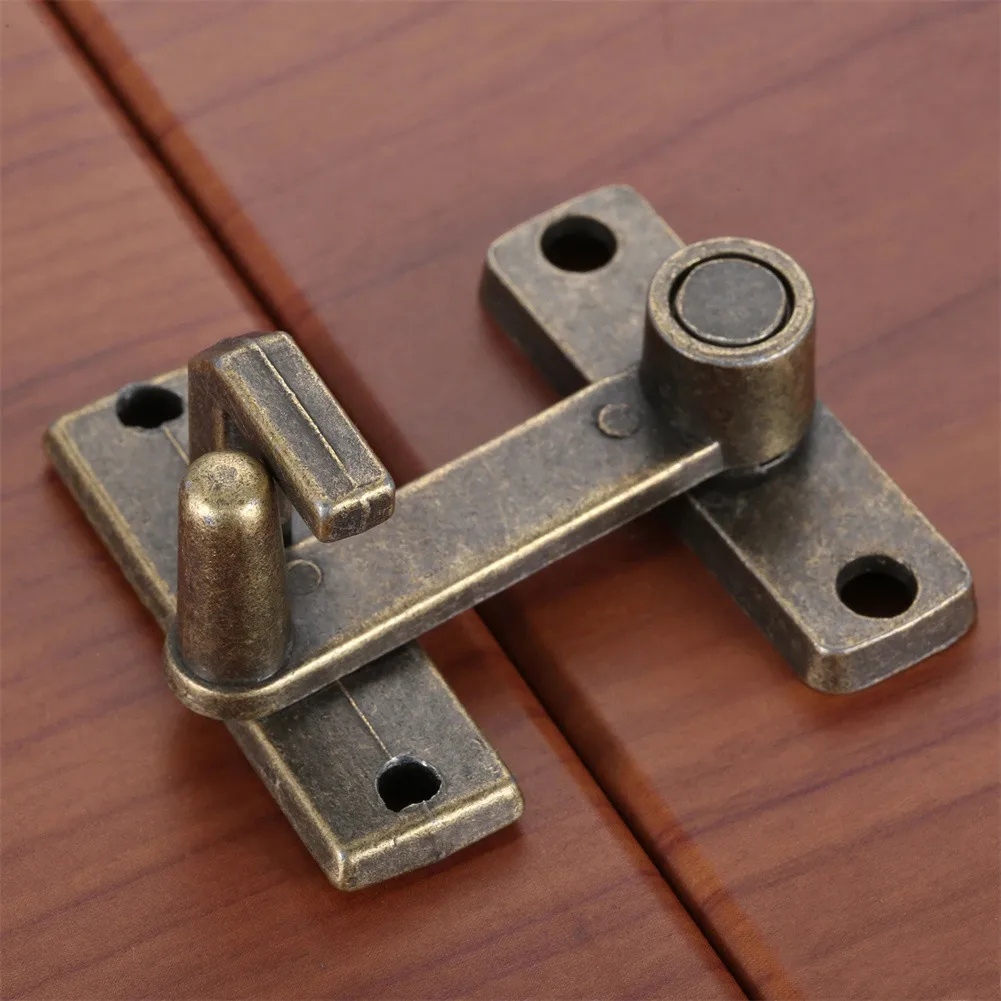 

Bronze Guard Latch Bolt With Screws Sliding Door Lock Gate Bolt Wine Cabinet Closet Window Door Lock Plug