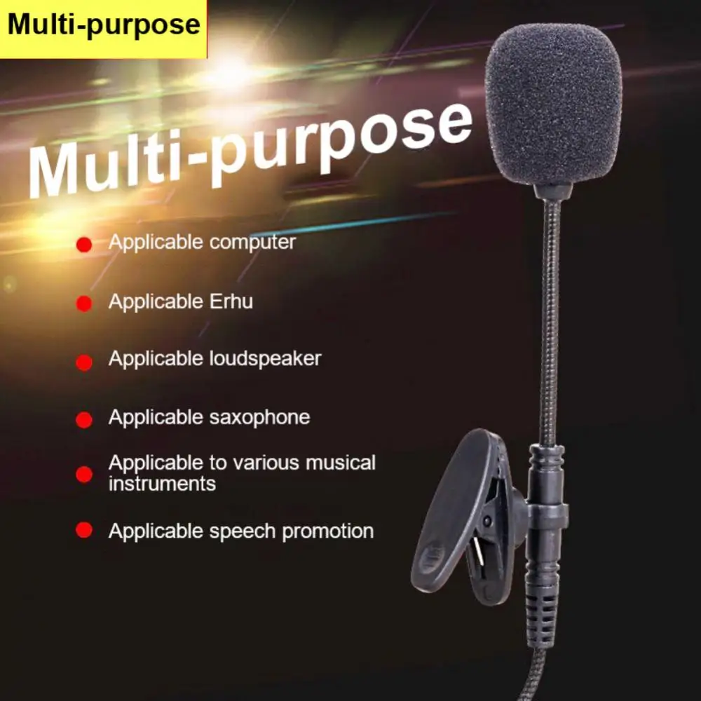 

Portable Lavalier Microphone Clip-on Lapel Mic With 3.5mm Jack For SmartPhone Recording For Cellphone PC Game Live Broadcast