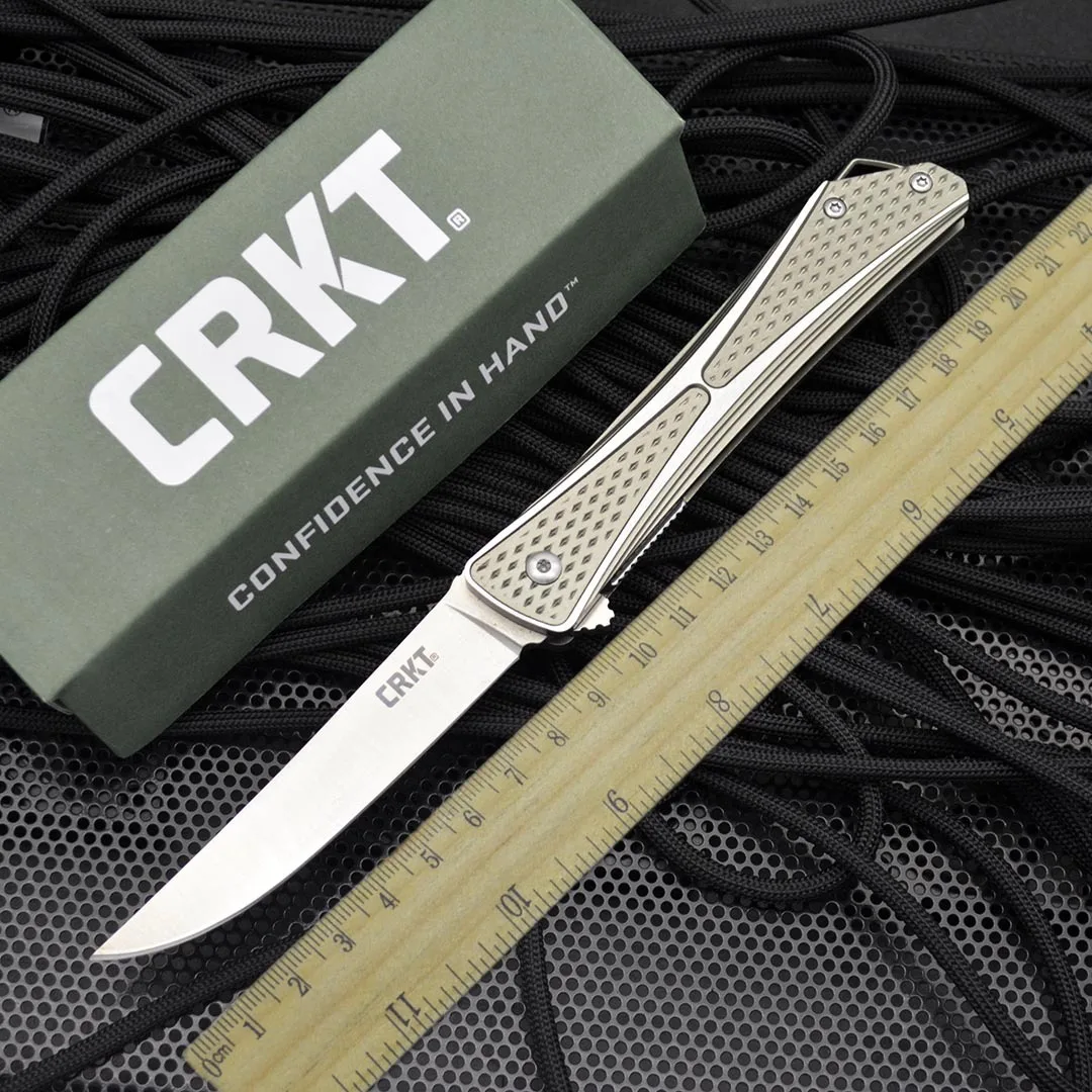 

CRKT-7530 Pocket Folding Knife Aluminum Alloy Handle AUS-8 Blade Tactical Survival Hunting Knives Outdoor Camping Multi EDC Tool