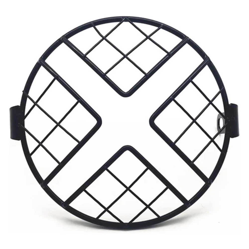 

7-дюймовая сетчатая маска для мотоцикла в стиле ретро, винтажная гриль, боковое крепление, универсальная защита для фар мотоцикла, лампа
