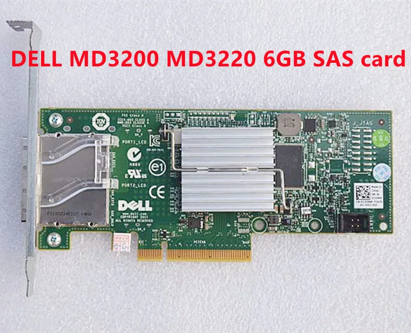 

FOR Original DELL MD3200 MD3220 6GB SAS card HBA card H200E 12DNW 3DDJT Support single 1t 2T 3T 4T 6T 8t 10t 12t SAS SATA