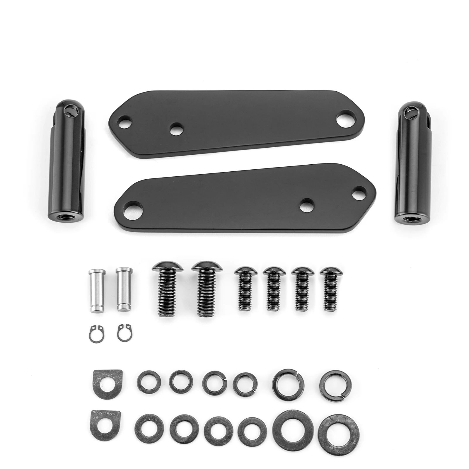 Glanz Schwarz Kreuzfahrt Autobahn Fußrasten Peg Mount Kit Fit 1991-2017 Harley Dyna Fxd