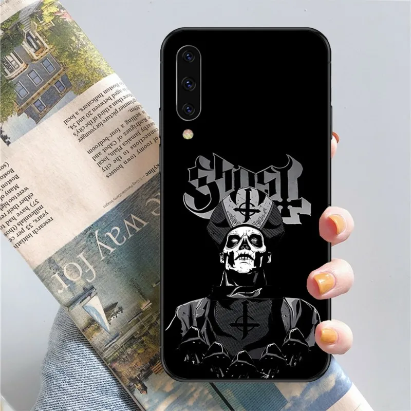 Чехол Ghost для телефона из тяжелого металла Samsung Note 9 10 20 Plus Pro Ultra J6 J5 J7 J8 черный