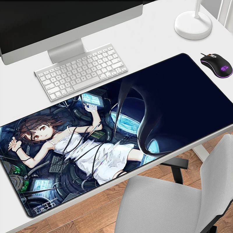 

Lain коврик для мыши Xxl, игровой коврик для мыши, ПК, Настольный коврик, клавиатура, большая аниме Расширенная защита, мыши, клавиатуры, компьют...