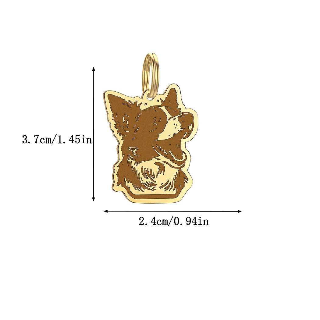 Идентификационная бирка для питомца из нержавеющей стали с серебряной