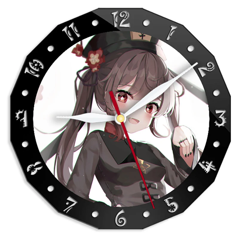 

Genshin Impact Wall Clock Anime Creative Desk Clock Wall Clock Ornaments Modern Design Desktop Decor Accessories Gift