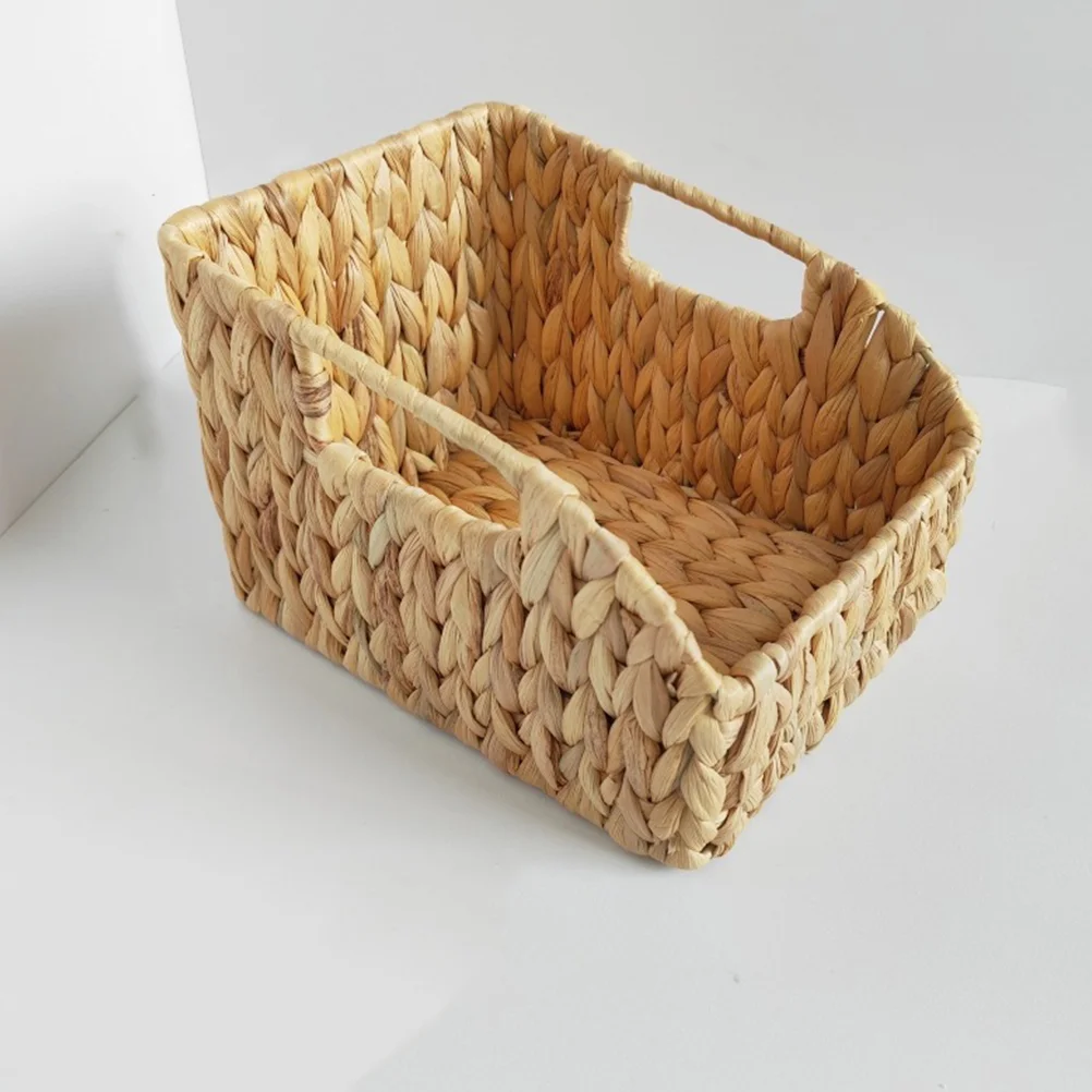 

Decor Sundries Basket Multipurpose Organizer Baskets Organizing Water Hyacinth Holder Storage Bin Woven Desktop