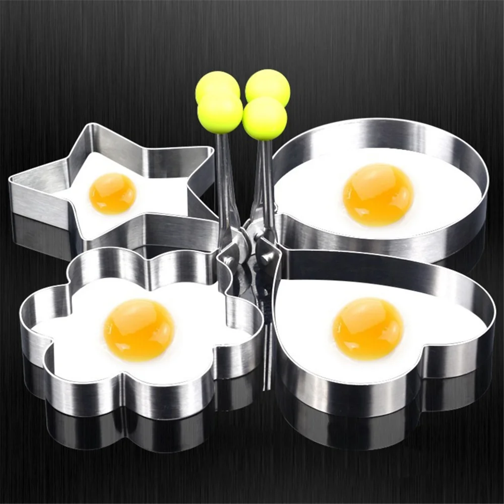 

Stainless Steel Omelette Maker Heart-Shaped Fried Egg Maker Breakfast Baking Model Mould Cooking Tools Kitchen Accessories