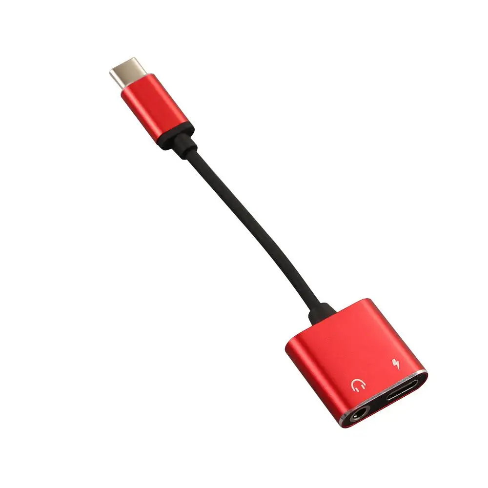 

2 In 1 3.5mm Earphone Jack USB C Charging Type Adapter