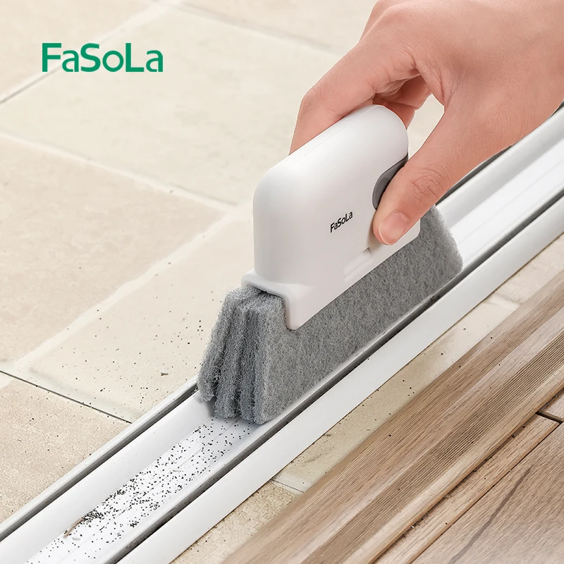

2pcs Window Track Cleaner Door Groove Cleaning Brush Tools Floor Gap Cleaning Sponge Cloth Useful Things for Home
