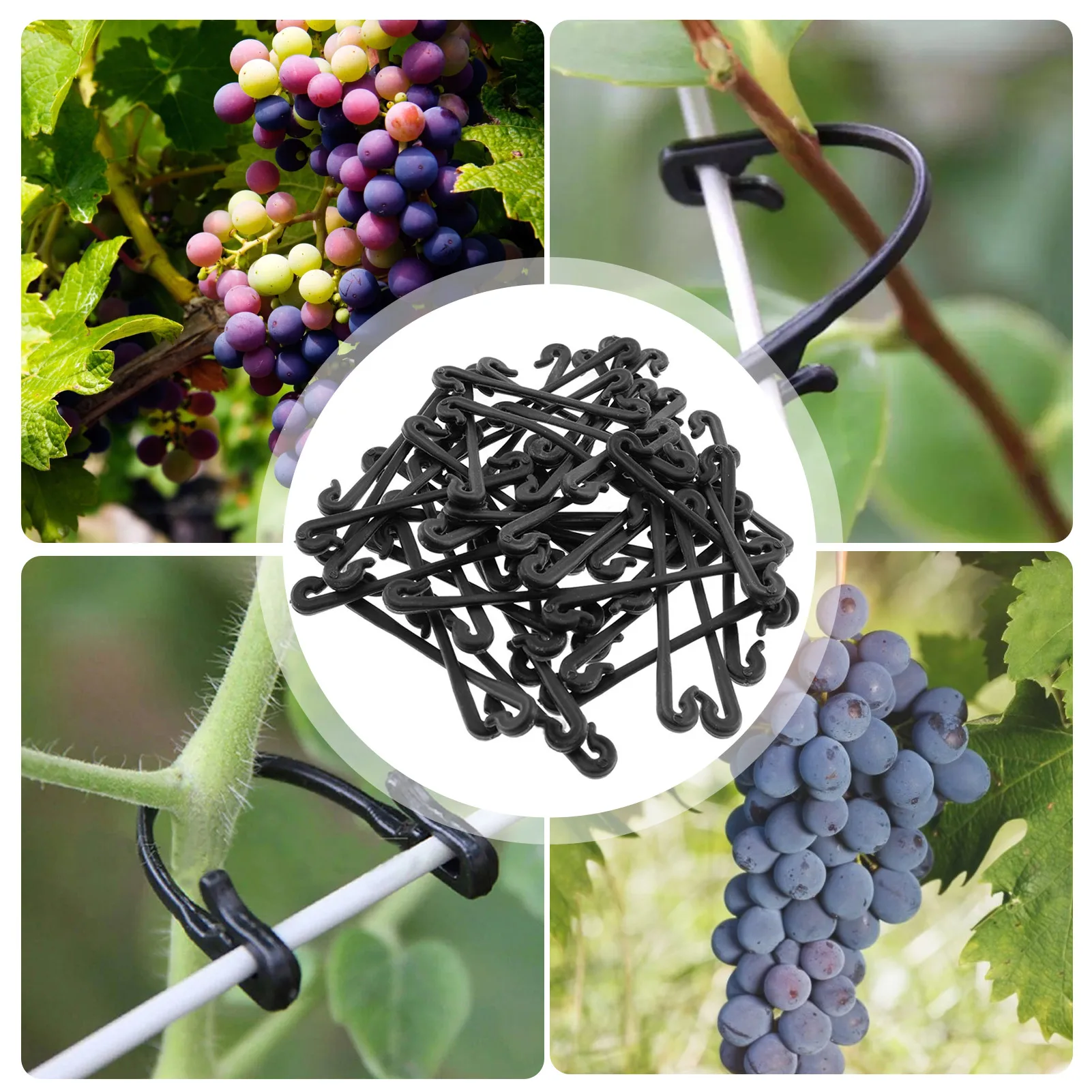 

50pcs Vine Binding Clips Grape Vine Support HookGrape Binding Wire Bendable Cable Ties For Plants Vines Branches Flowers Placnt