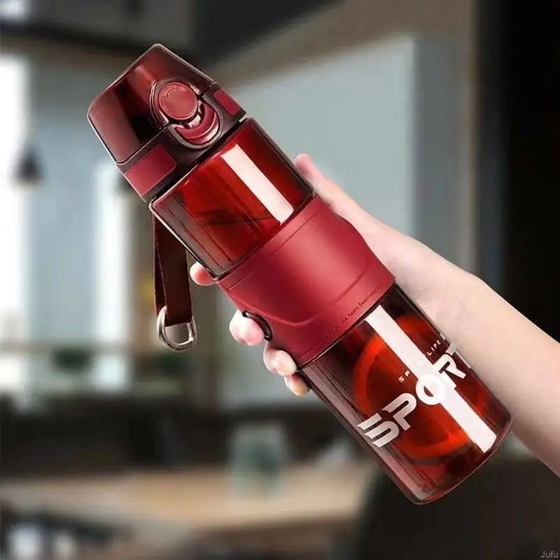 

Sport Water Bottle With Straw And Rope Leakproof Shaker Drink Bottle Creative Eco Friendly Outdoor Travel Self Drinking Bottle