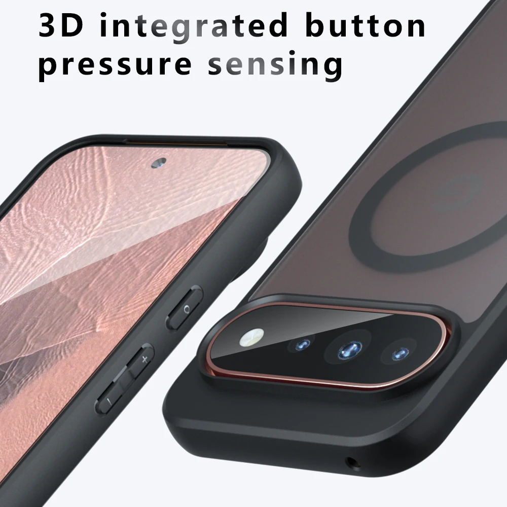 Фото Чехол Magsafe для Google Pixel 11 Pro Pixel11 с магнитной беспроводной зарядкой, матовый чехол из ПК+ТПУ для Pixel 11pro XL с бампером. №5