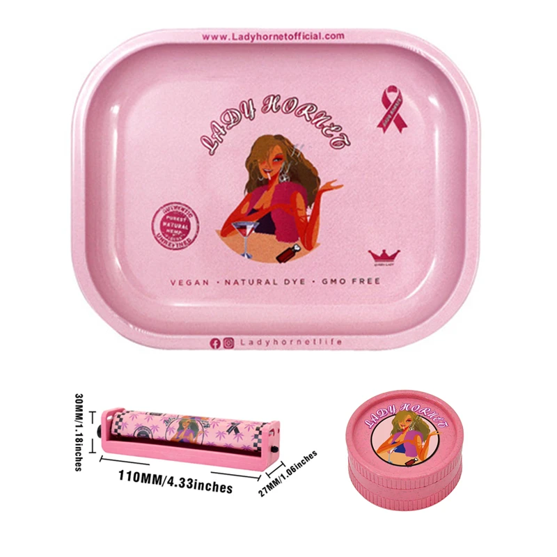 Набор для розового табака металлический поднос девочек аксессуары курения