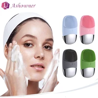 ashowner electric facial cleansing brush sonic silicone facial cleaner deep cleaning face 6lv version cleansing skin for massage
