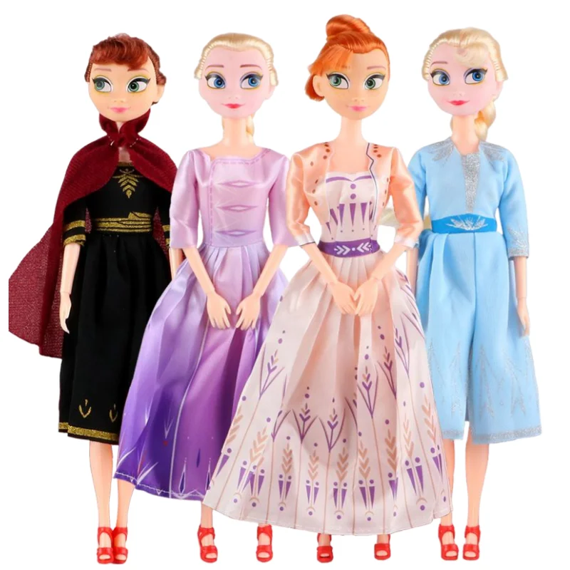

Frozen Princess Elsa Anna Anime Peripherals Kawaii Cute Cartoon Barbie Dress Up Hand-made Creative Children's Toy Gift Wholesale