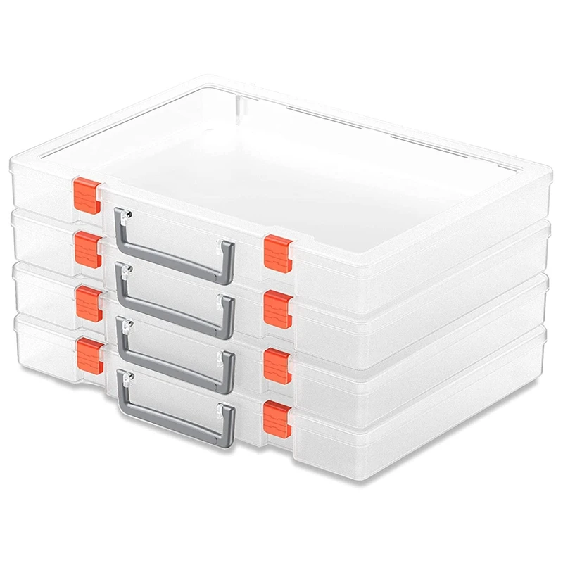 

4Piece Durable Portable Engineering Protective Cover, File And Magazine Paper Protector,Office Supplies File Storage Box