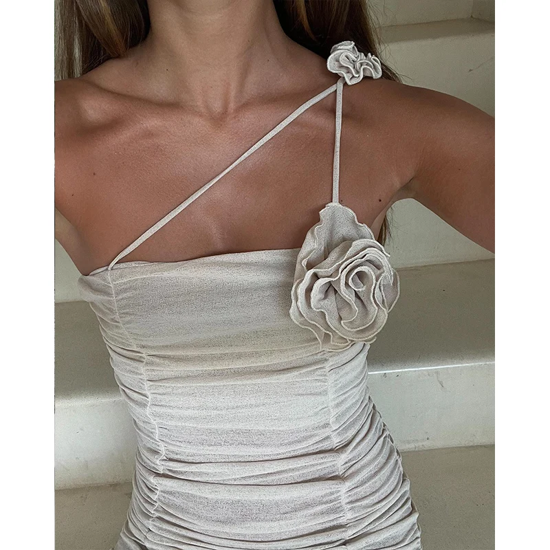 Женское мини-платье с рюшами Xeemilo