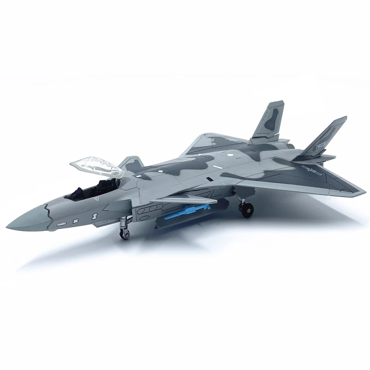 

1: 100 J 20 Fighter J20 Stealth modèle d'avion alliage statique Simulation pendule non jouet