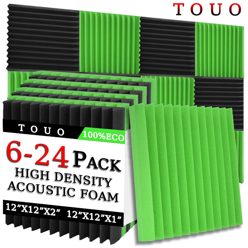 Акустическая пена TOUO 6/12/24 шт. домашняя студия акустическое лечение Настенная