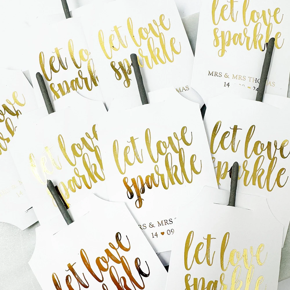 Фото Personalised 50pcs Ticket Wedding Sparkler Tags for  Engagement Parties party anniversary Custom Wedding Firework Sparkler Card №3
