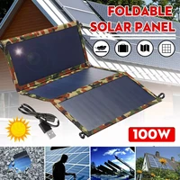 100w usb foldable solar panel flexible small waterproof 18v folding solar panels cells for smartphone battery charger power bank