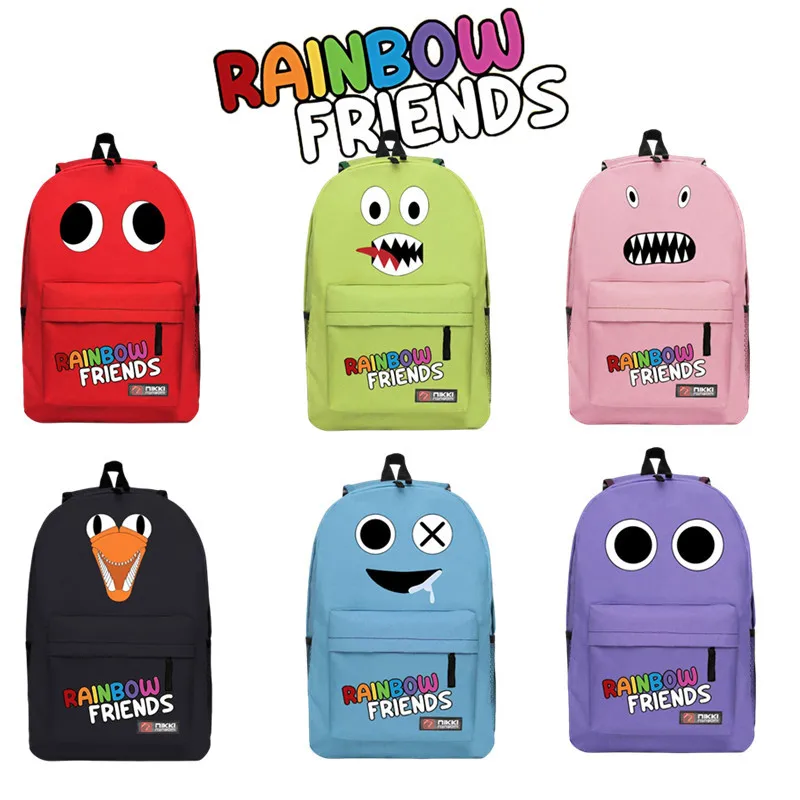 

Anime Rainbow Friends School Bags Backpacks Kids Bags Big Capacity Travel Bag Teenagers SchoolBag Girls Boys Rucksacks