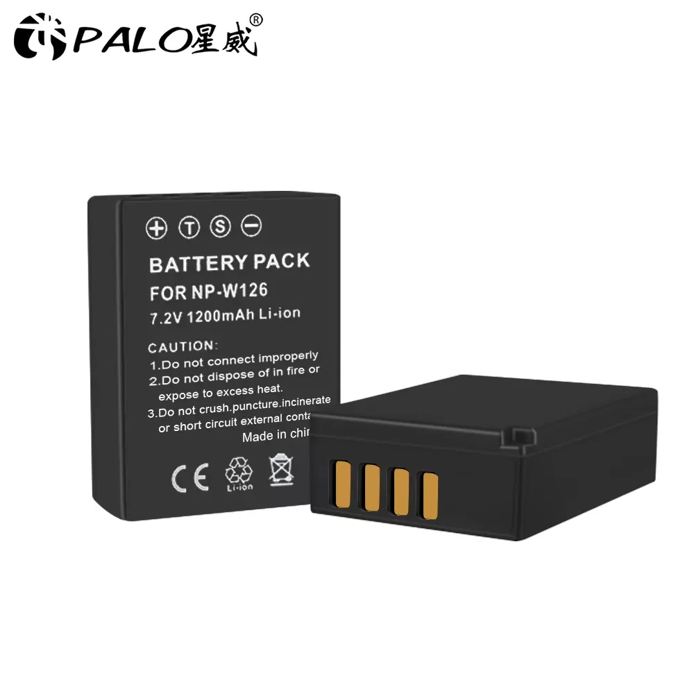 

PALO 2pcs 1200mAh NP-W126 NP W126 NPW126 фотокамера аккумулятор для Fujifilm FinePix HS30EXR HS33EXR HS50EXR флэш-Флэшка