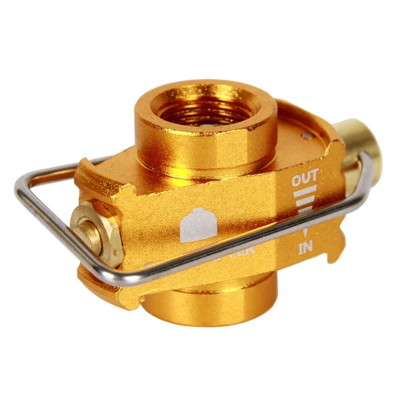 

Конвертер для кемпинга Saver Plus, заправка переключателя, плоский резервуар, адаптер для преобразования стандартного клапана, золотой