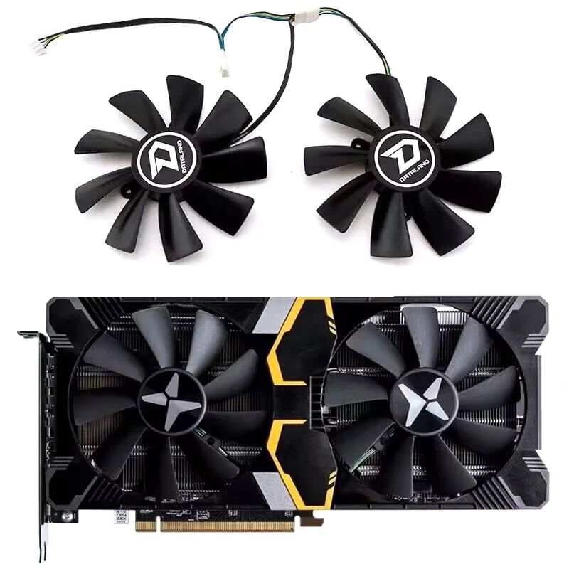 GA9AS2H GAA8S2U 4-контактный 100 мм RX5700XT GPU кулер для DATALAND RX5700 5700XT 5500 5600 X War охлаждающий вентилятор для видеокарты