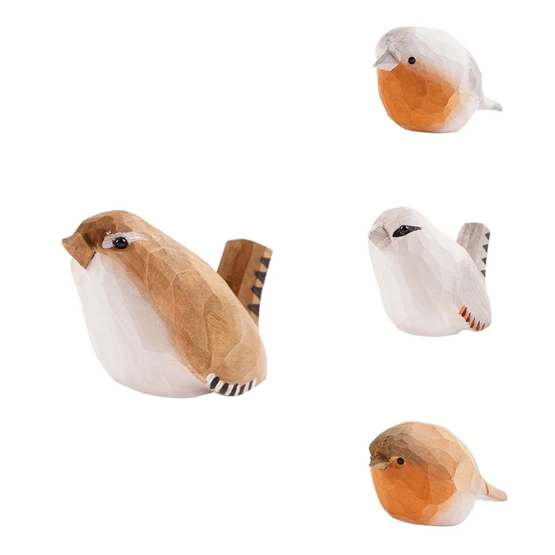 

Скандинавская деревянная статуэтка в виде голубей, статуэтка в виде птицы, офисное украшение, скульптура на удачу, украшение для дома и рабо...