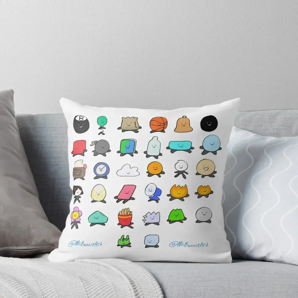 Фото Bfdi All Contestants Pack часть 1, декоративная подушка, декоративная подушка, декоративные подушки, рождественская наволочка, подушка №1