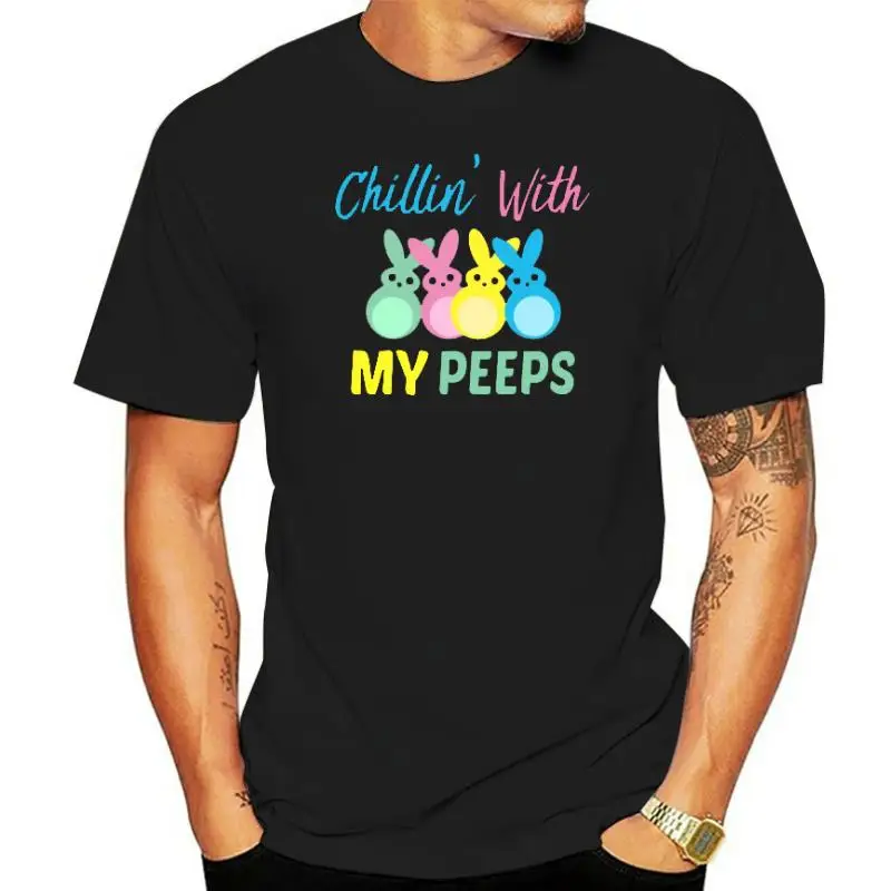 

Fashion New Chillin' With My Peeps T Shirt Bunny Rabbit T Shirt