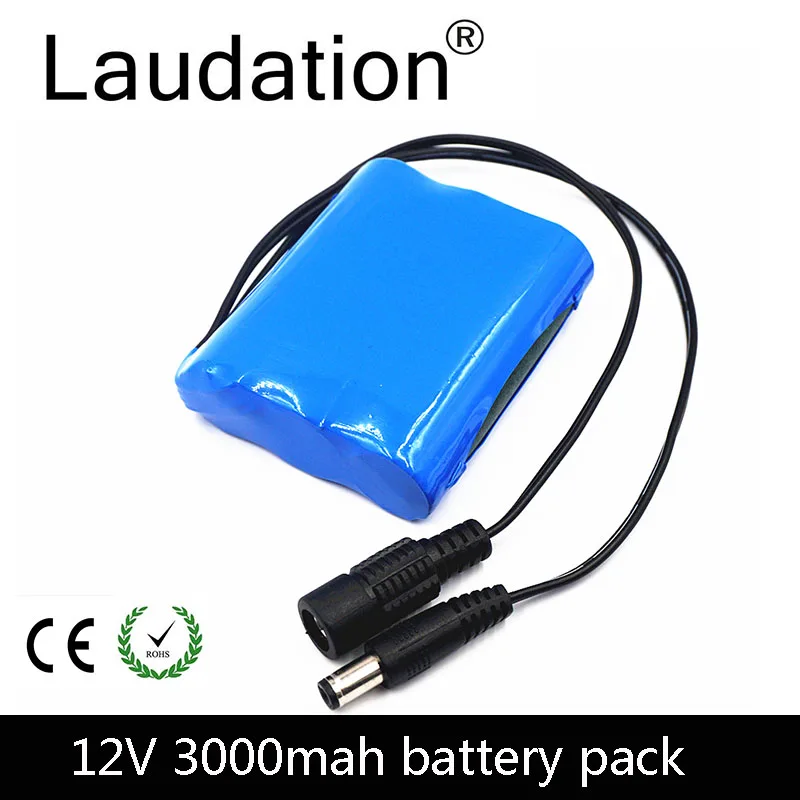 

12V 3000mAh 18650 Battery Pack 3Ah 12.6V Rechargeable Batteries For CCTV/Camera/Portable Charger/Light/LED Hot Sale