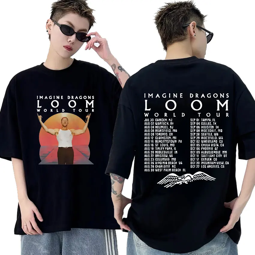 Футболка мужская хлопковая оверсайз с принтом рок-группы L00m