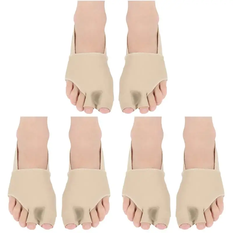 

3 Pairs Socks Liners Thumb Bunions Protector Ease Foot Pain Gel Hallux Valgus Corrector Big Toe Pedicure Toes Separator -Size S