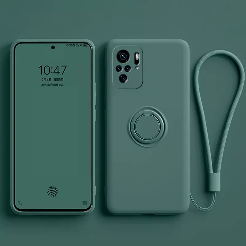 

Hot Sales Soft Silicone Case For Xiaomi Mi Redmi Note 10 9T 9 10T Pro Max T Mi9T 9S F3 M3 X3 NFC Covers With Ring Holder Stand