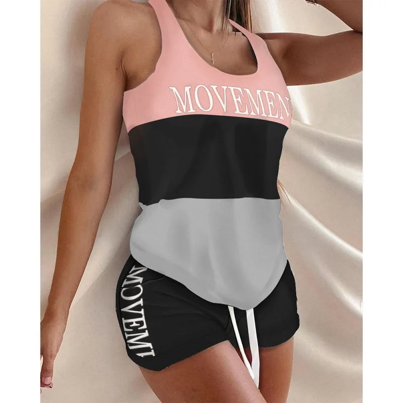 Женская одежда для сна с принтом без рукавов шорты женская сексуальный женский