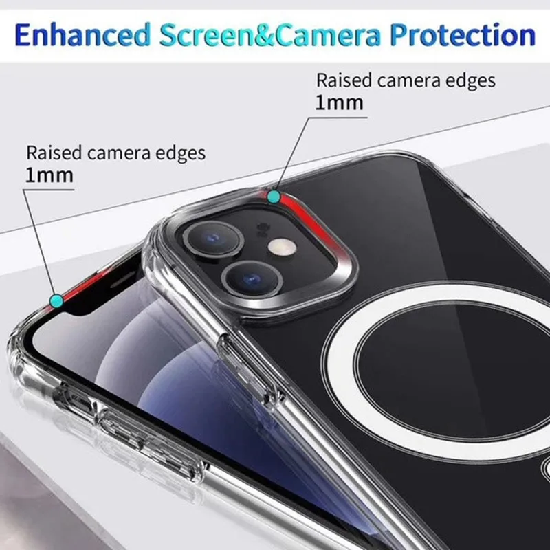 Чехол Macsafe для iPhone 12 11 Pro Max 13Mini XS XR X Macsafing Mac безопасные Чехлы противоударный