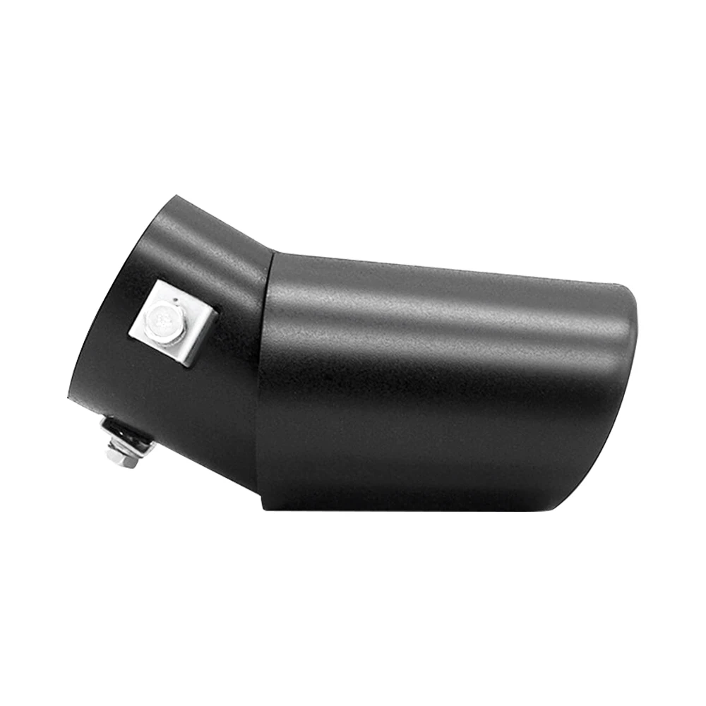 

1Pcs Universal Exhaust Tail Muffler Tip Bent Pipe Single Outlet Black Silver For BMW Honda Audi Ford VW Replacement Accessories